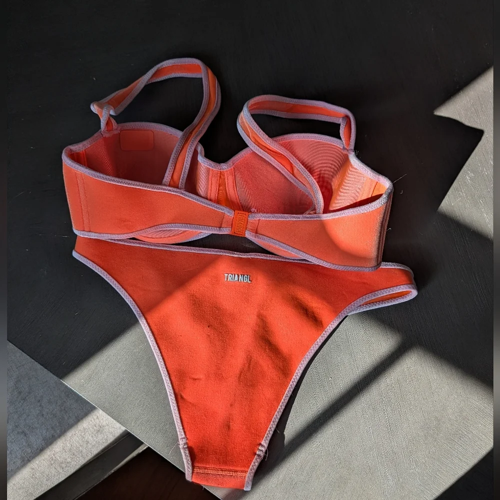 TRIANGL Orange and Blue Bikini Set - Picture 2 of 4